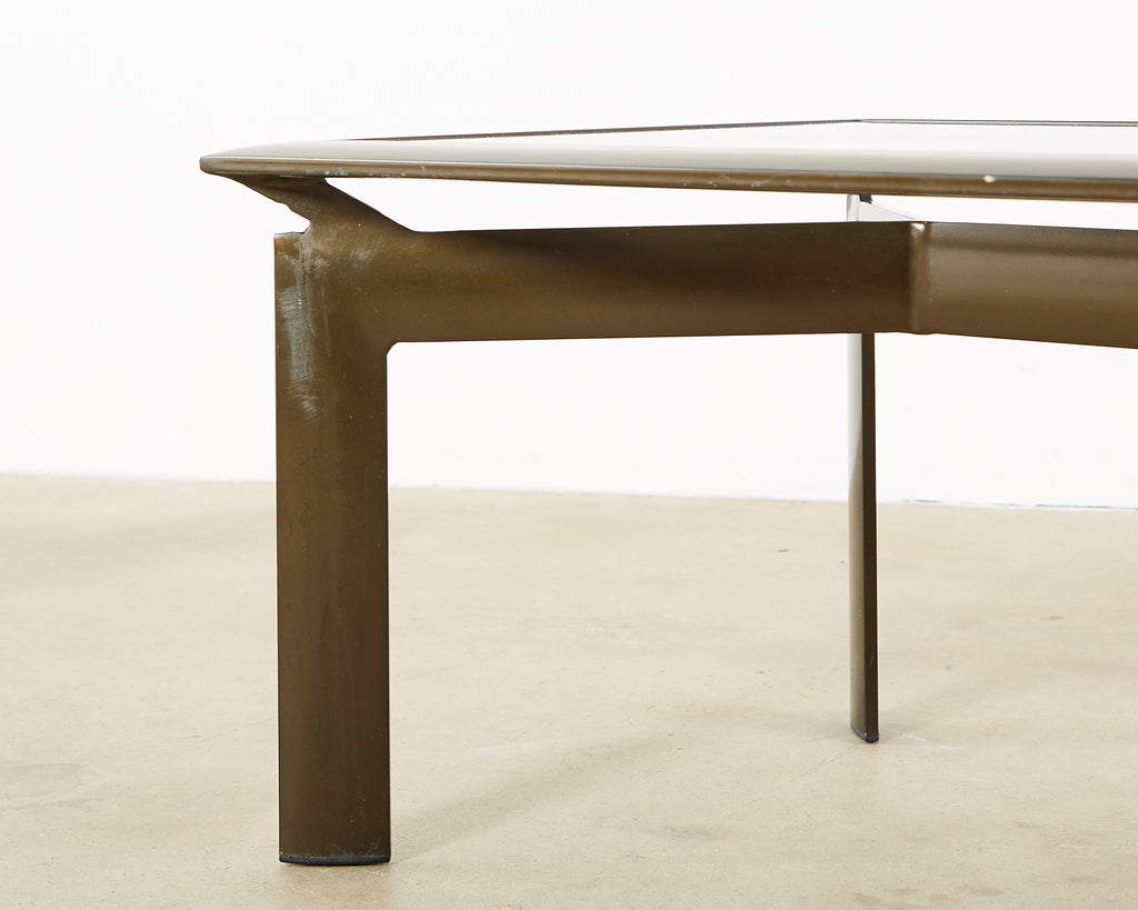 Pair of John Caldwell Bronzed Aluminum Patio Cocktail Tables