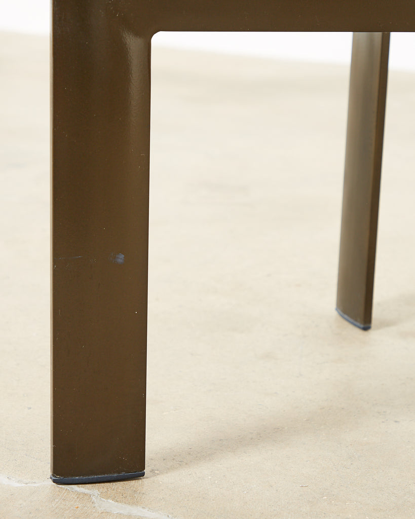 Pair of John Caldwell Bronzed Aluminum Patio Cocktail Tables