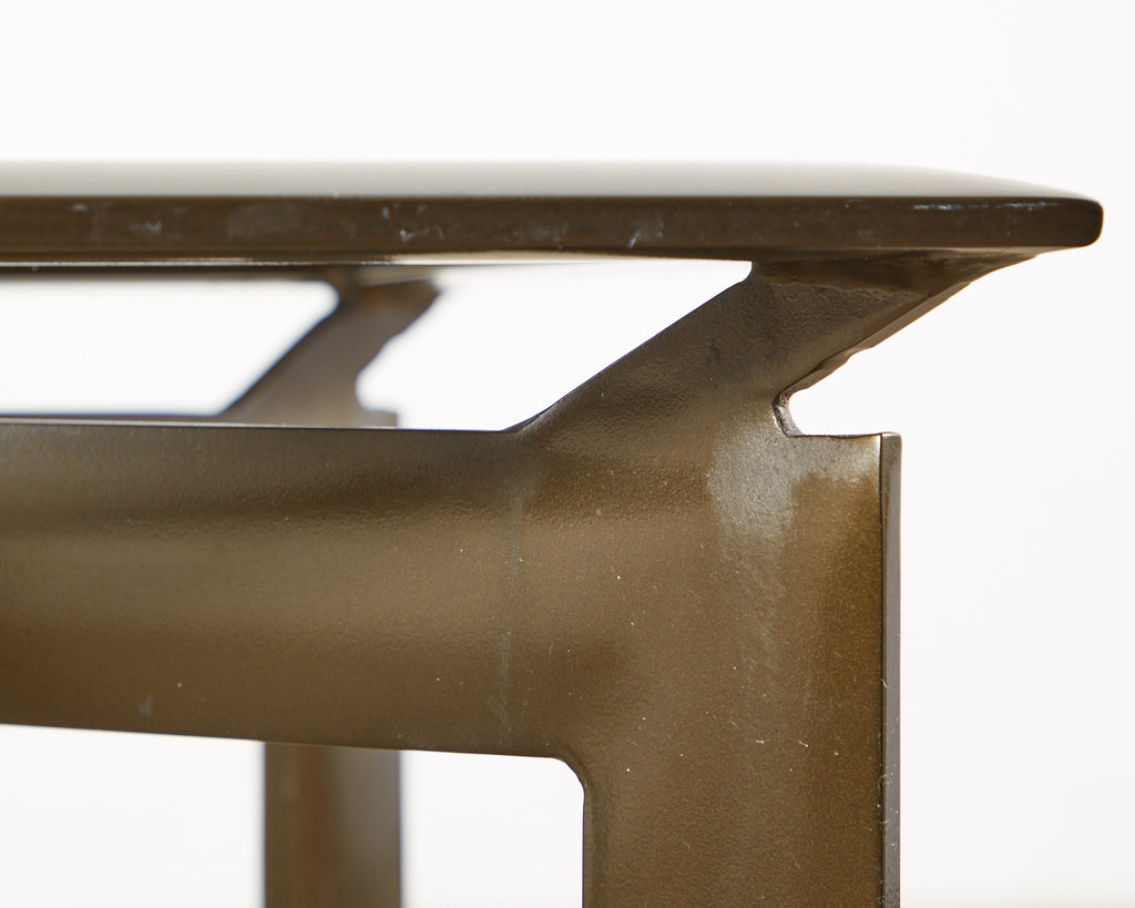 Pair of John Caldwell Bronzed Aluminum Patio Cocktail Tables