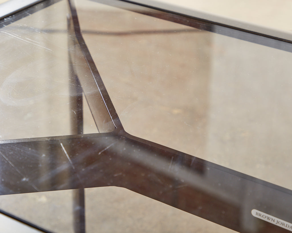 Pair of John Caldwell Bronzed Aluminum Patio Cocktail Tables