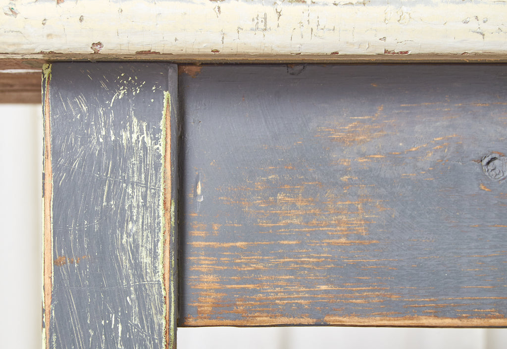 American Country Painted Pine Farmhouse Dining Table or Console