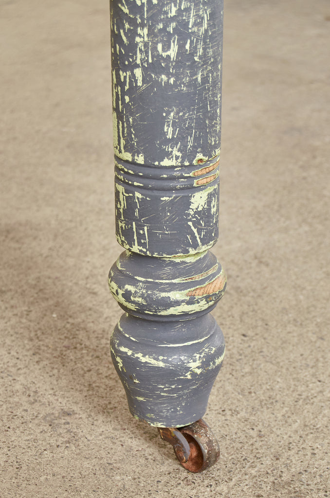 American Country Painted Pine Farmhouse Dining Table or Console