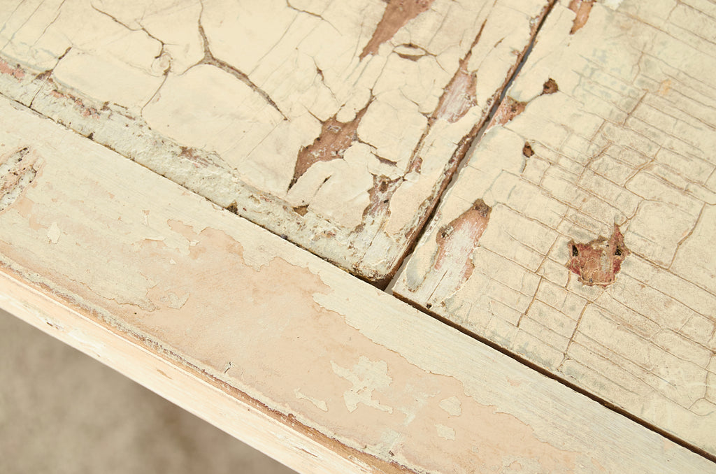 American Country Painted Pine Farmhouse Dining Table or Console