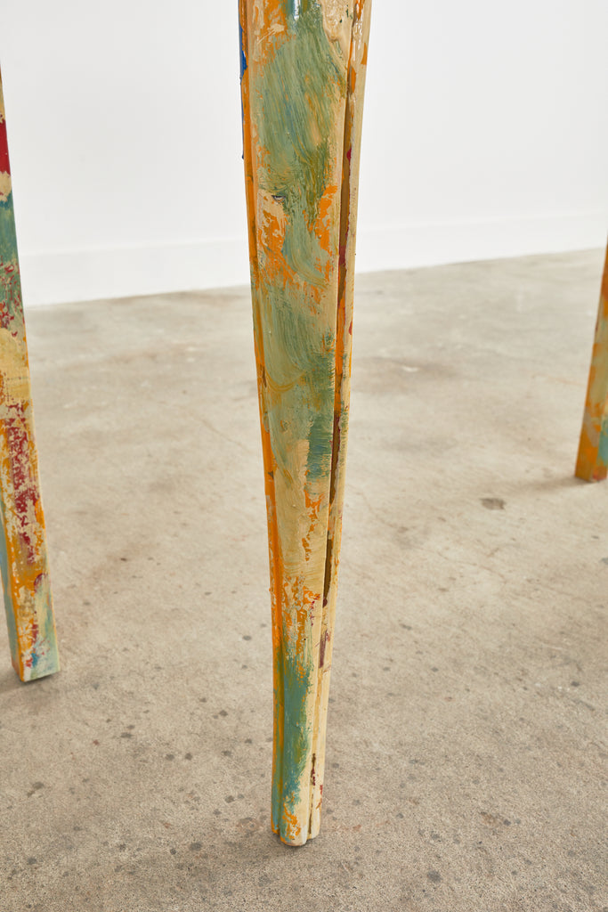 Pair of Demilunes or Center Table Painted by Ira Yeager