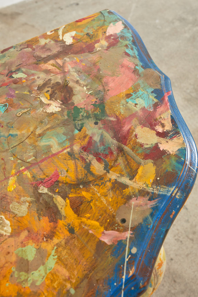 Pair of Demilunes or Center Table Painted by Ira Yeager