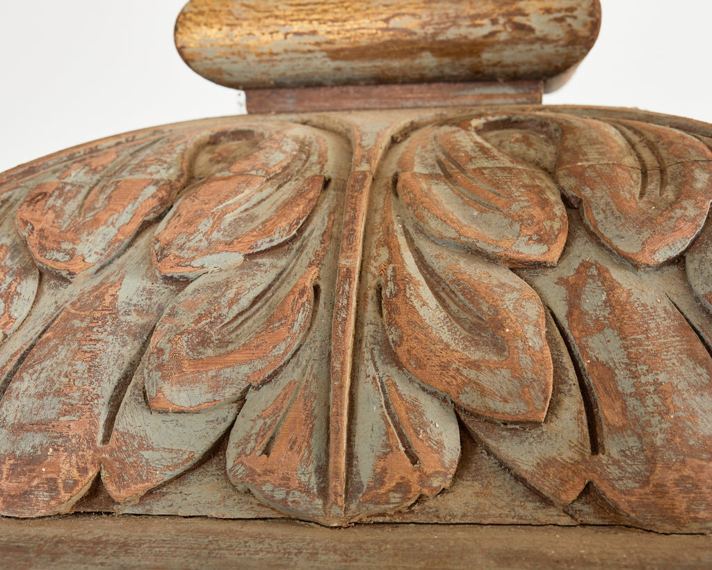 Pair of Italian Painted Altar Display Pedestal Vitrines