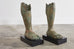 Pair of Greco Roman Style Bronze Feet from a Roman Statue