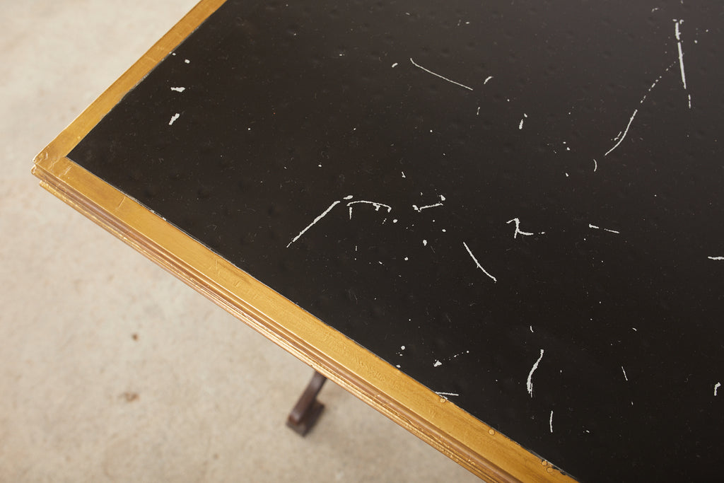 Pair of French Art Nouveau Style Triple Pedestal Bistro Tables