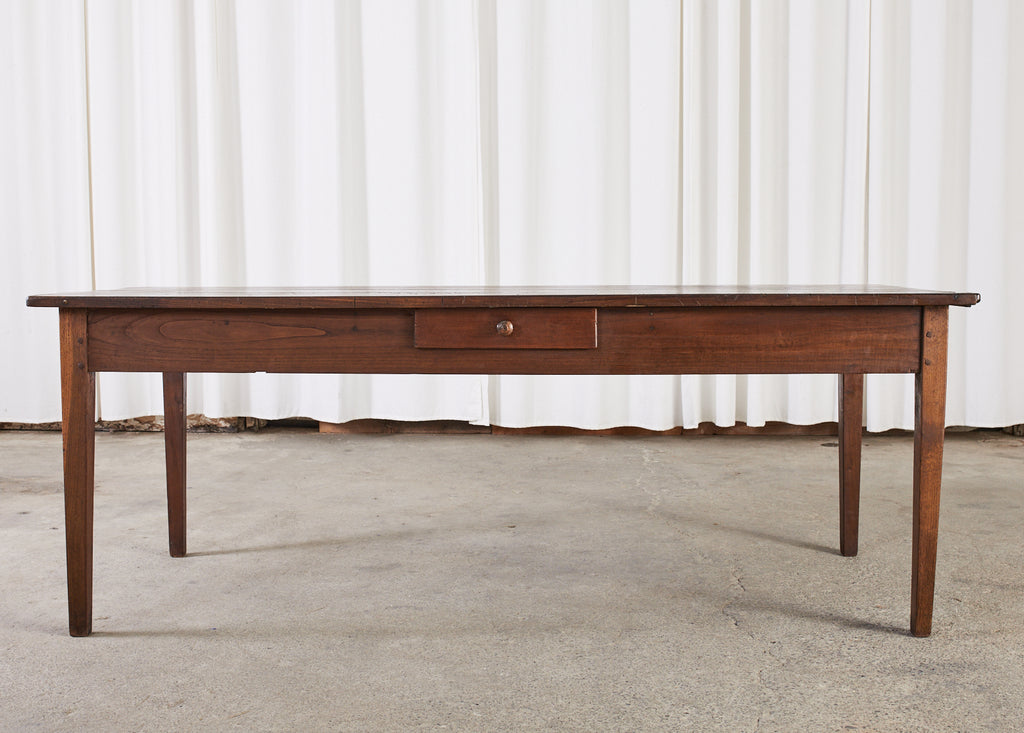 19th Century Country French Provincial Chestnut Farmhouse Dining Table