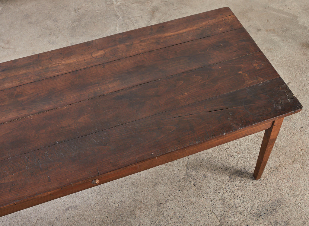 19th Century Country French Provincial Chestnut Farmhouse Dining Table