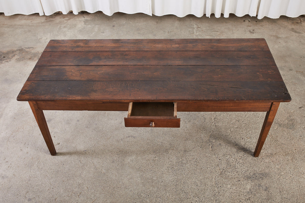 19th Century Country French Provincial Chestnut Farmhouse Dining Table