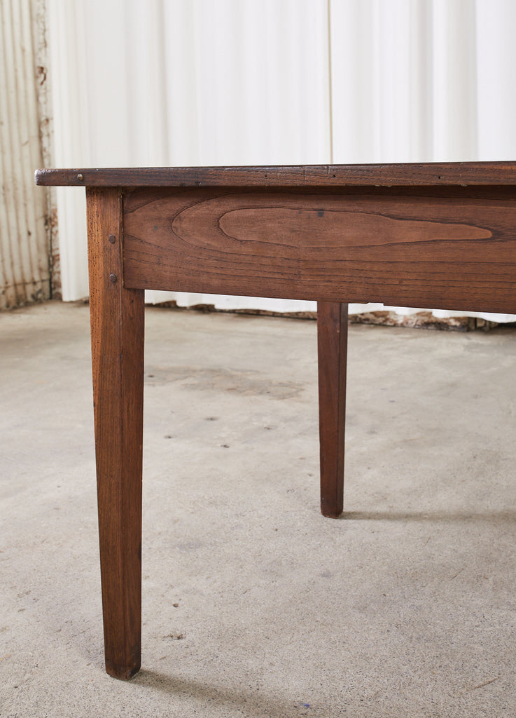 19th Century Country French Provincial Chestnut Farmhouse Dining Table