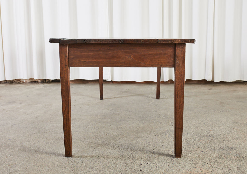 19th Century Country French Provincial Chestnut Farmhouse Dining Table