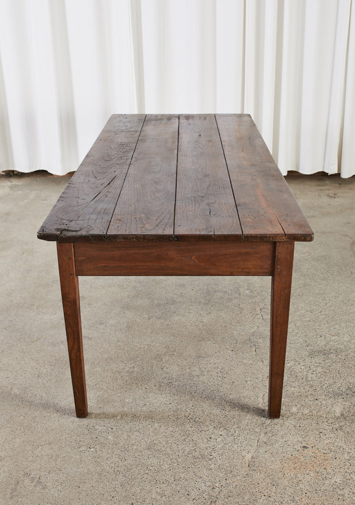 19th Century Country French Provincial Chestnut Farmhouse Dining Table