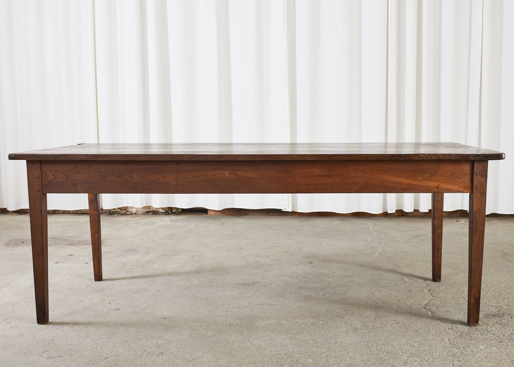 19th Century Country French Provincial Chestnut Farmhouse Dining Table