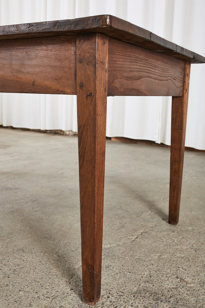 19th Century Country French Provincial Chestnut Farmhouse Dining Table