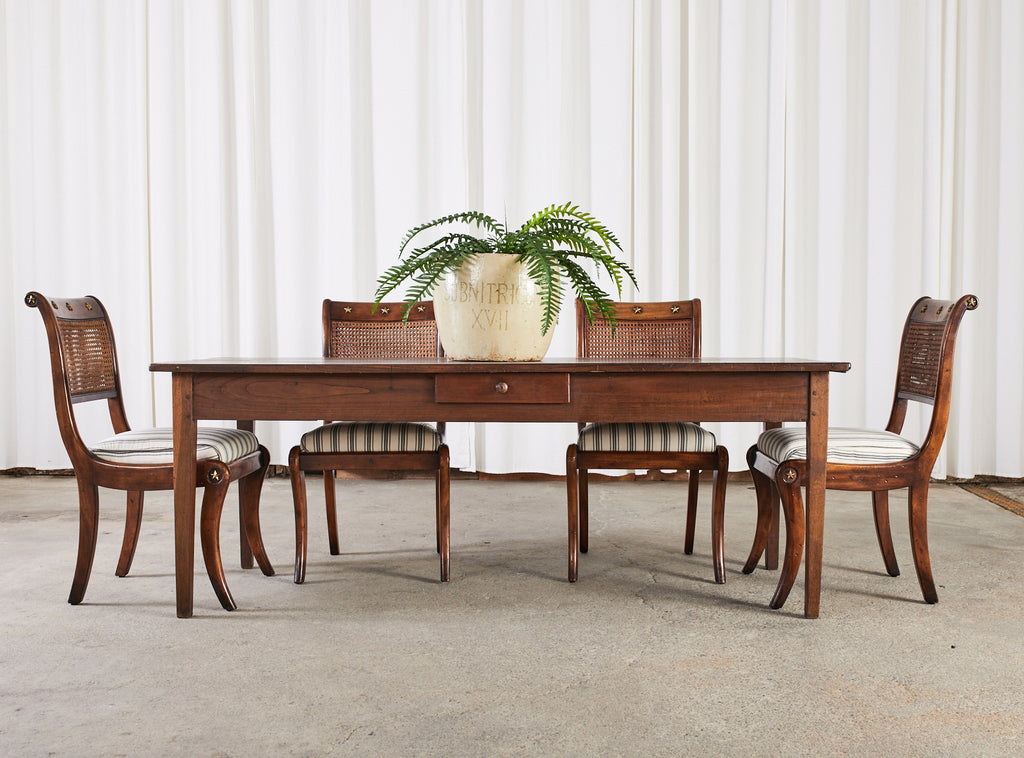 19th Century Country French Provincial Chestnut Farmhouse Dining Table