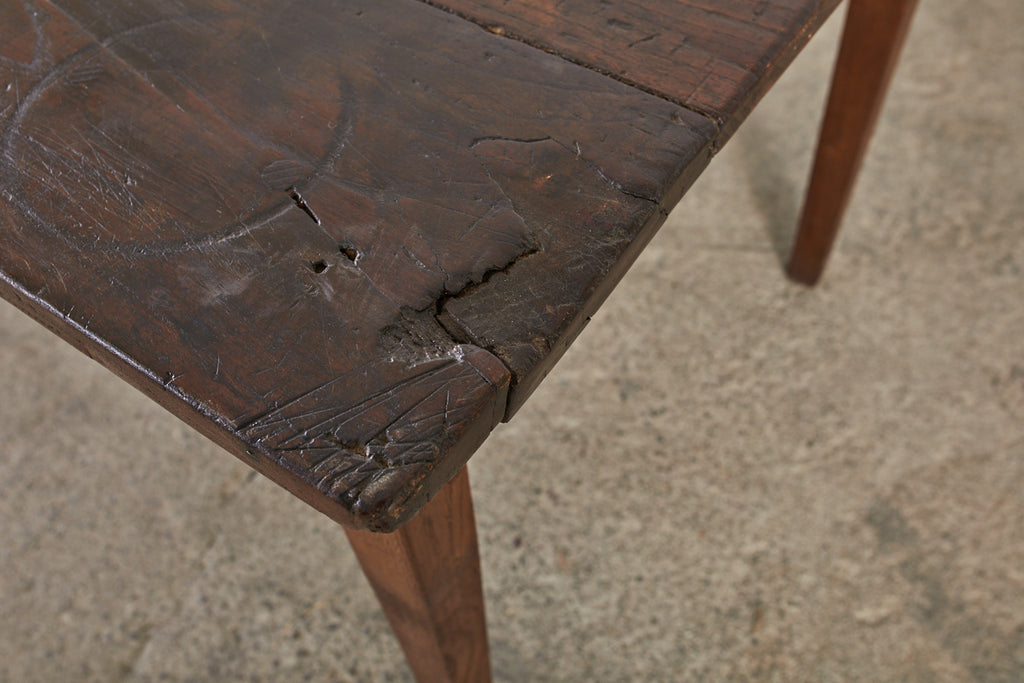 19th Century Country French Provincial Chestnut Farmhouse Dining Table