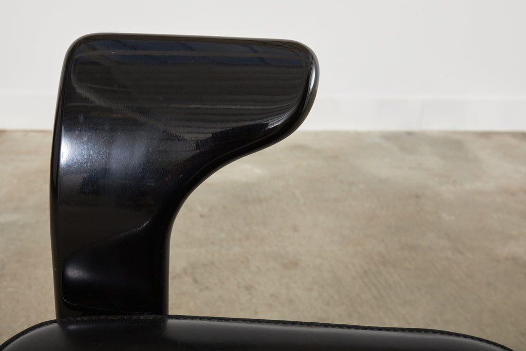 Set of Six Pietro Costantini Post Modern Lacquered Dining Chairs