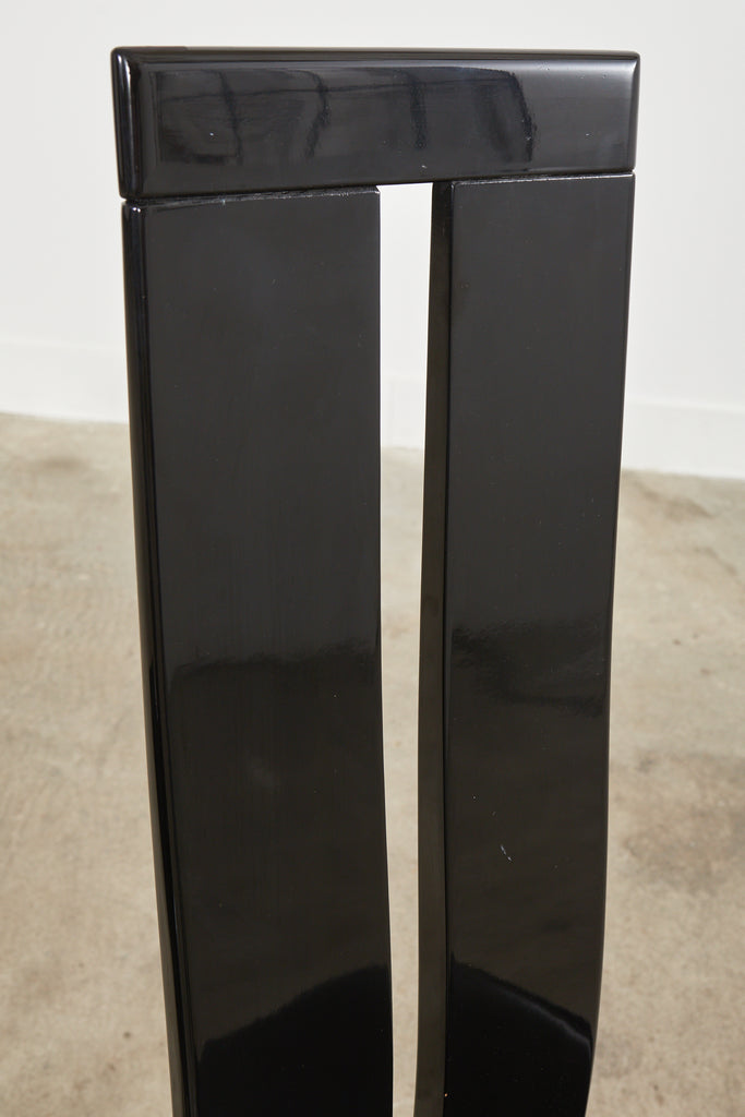 Set of Six Pietro Costantini Post Modern Lacquered Dining Chairs