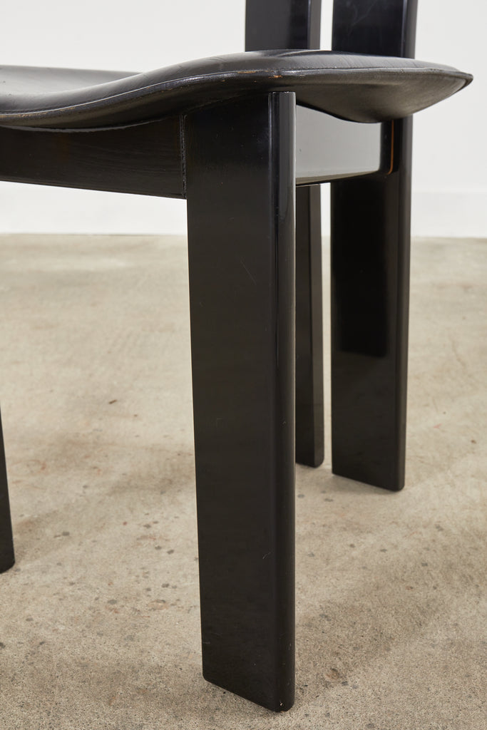 Set of Six Pietro Costantini Post Modern Lacquered Dining Chairs