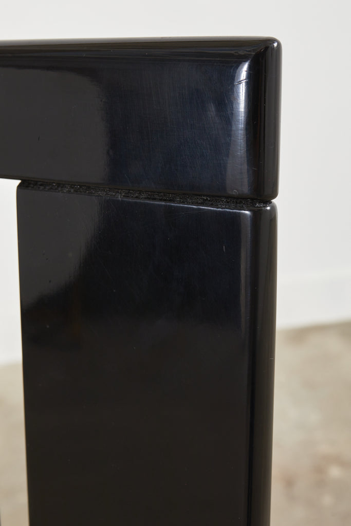 Set of Six Pietro Costantini Post Modern Lacquered Dining Chairs