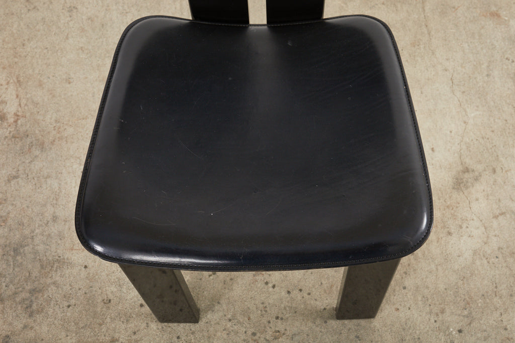 Set of Six Pietro Costantini Post Modern Lacquered Dining Chairs