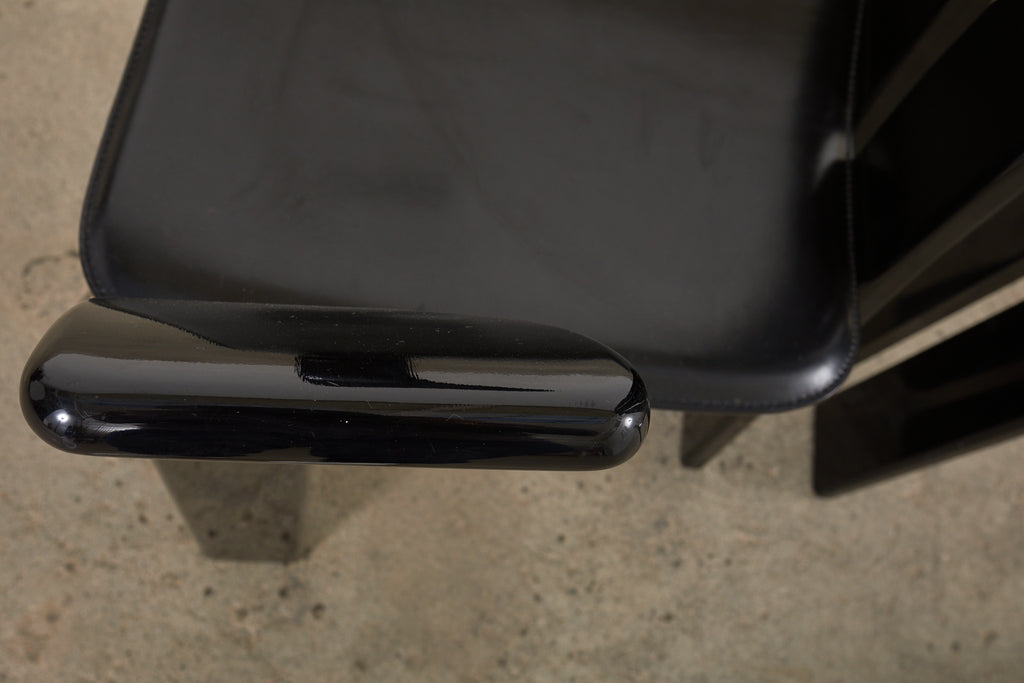 Set of Six Pietro Costantini Post Modern Lacquered Dining Chairs