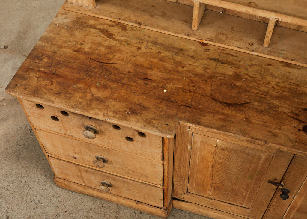 18th Century French Provincial Pine Farmhouse Dresser with Cupboard