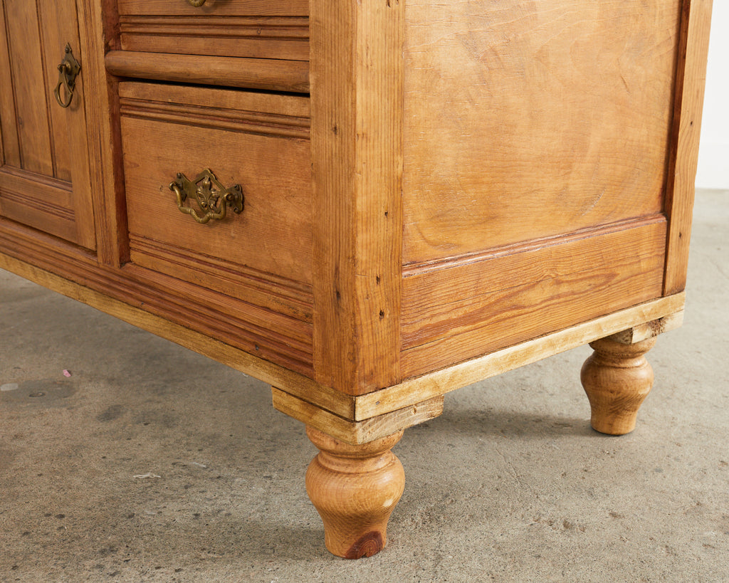 19th Century Country English Provincial Pine Sideboard Server