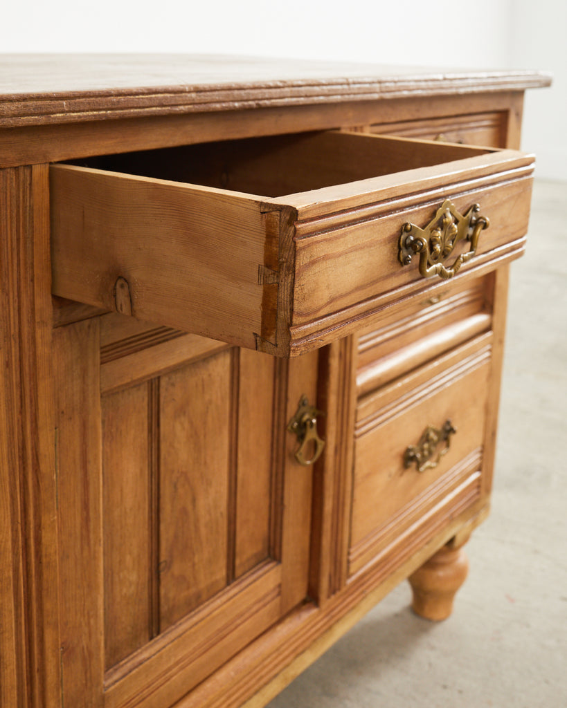 19th Century Country English Provincial Pine Sideboard Server