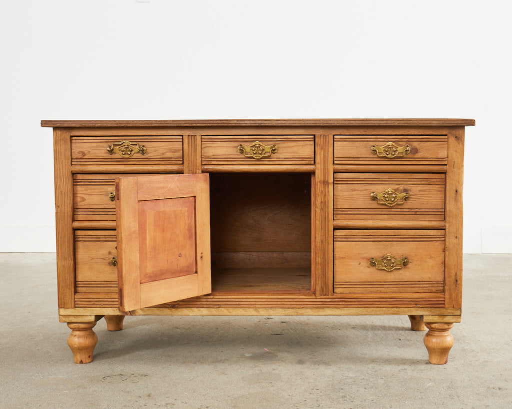 19th Century Country English Provincial Pine Sideboard Server