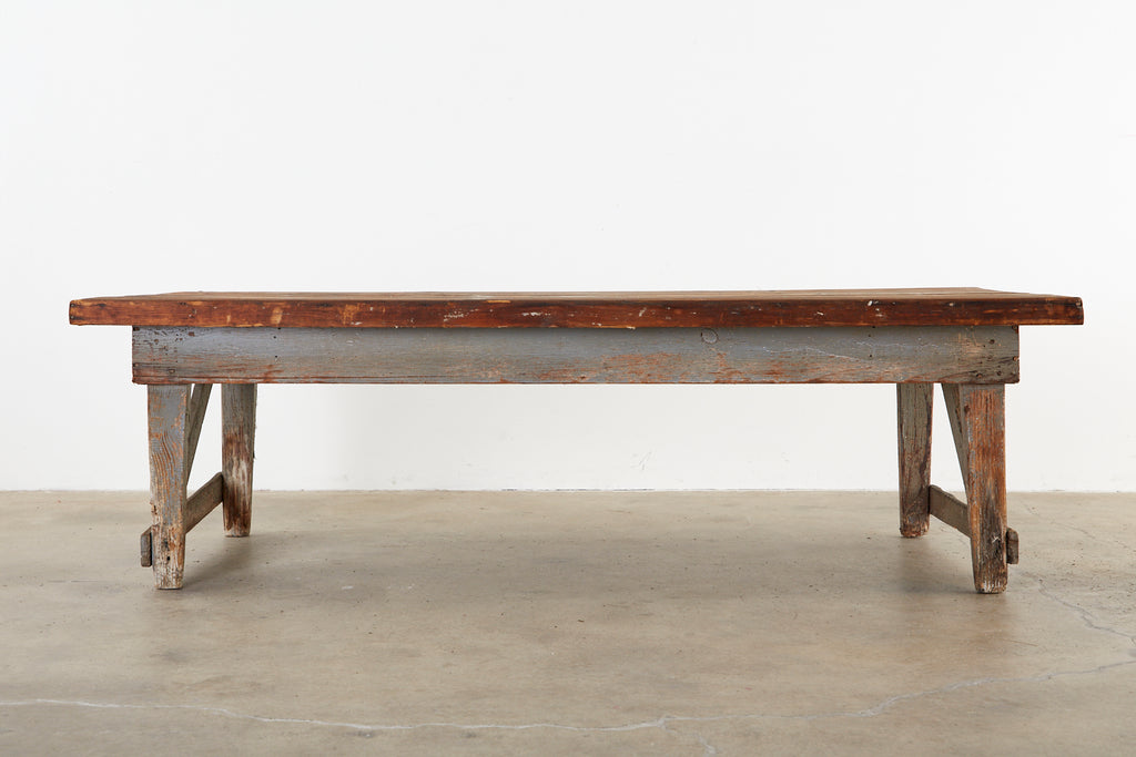 American Pine Primitive Work Table or Coffee Table