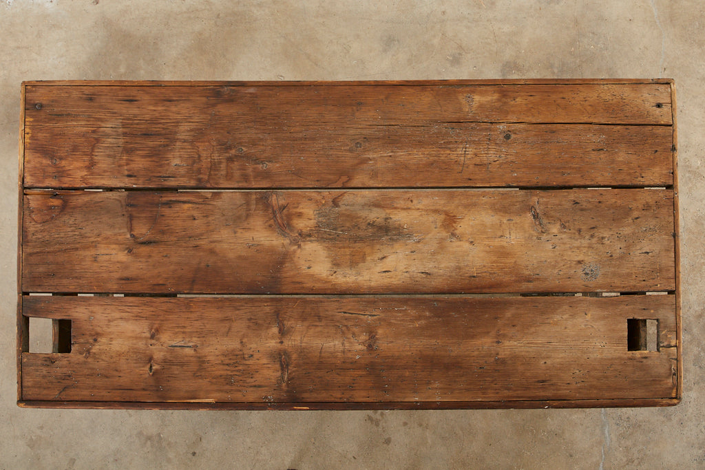 American Pine Primitive Work Table or Coffee Table