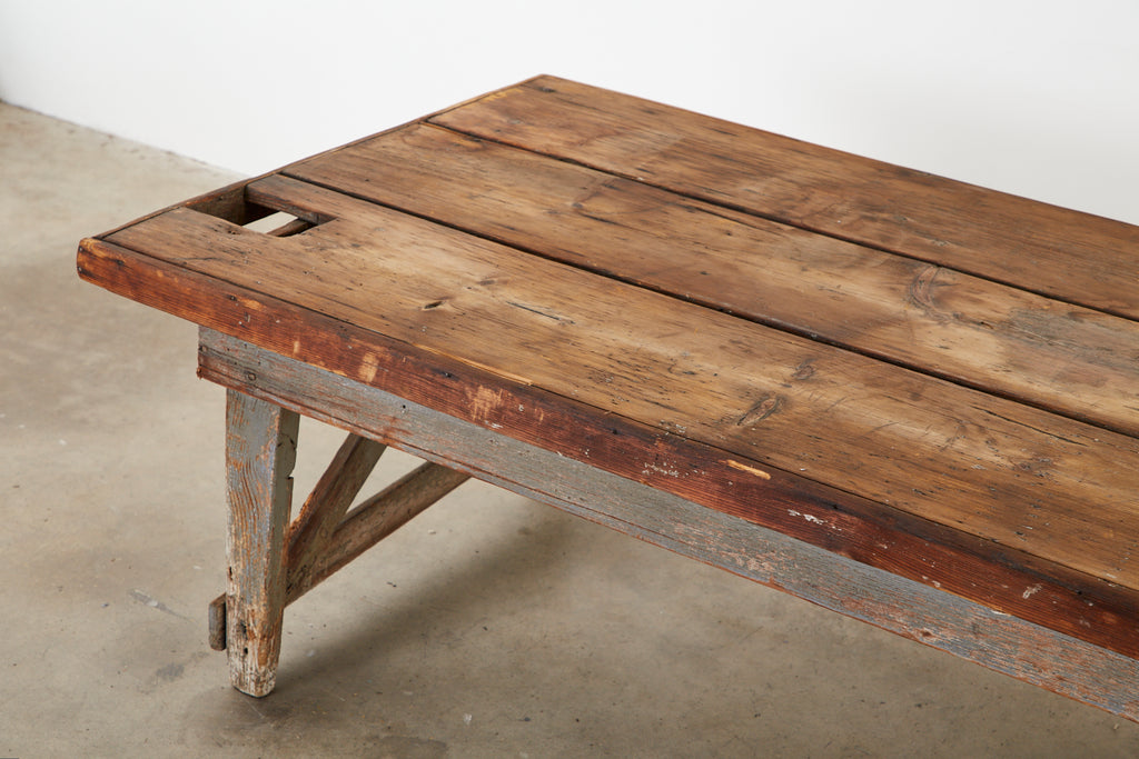 American Pine Primitive Work Table or Coffee Table