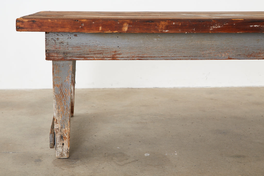 American Pine Primitive Work Table or Coffee Table