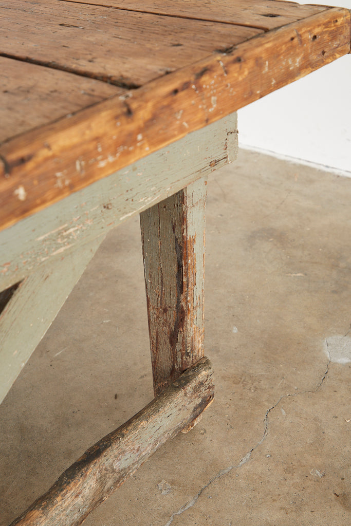 American Pine Primitive Work Table or Coffee Table