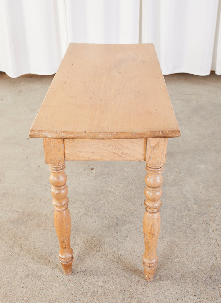 19th Century Country French Fruitwood Farmhouse Console Table
