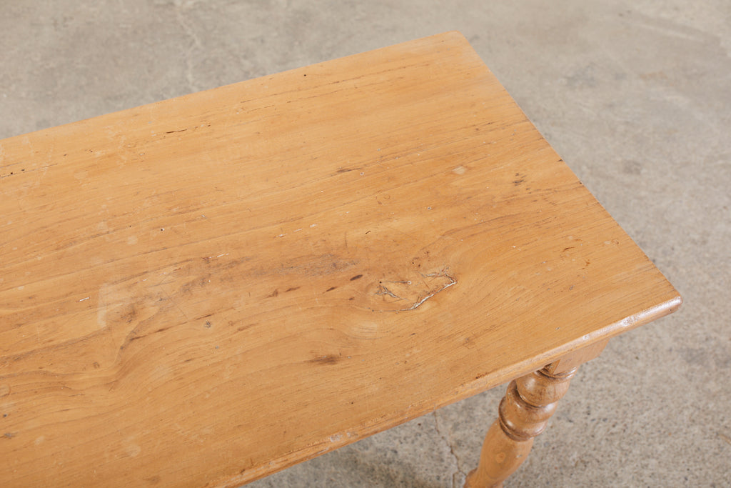 19th Century Country French Fruitwood Farmhouse Console Table