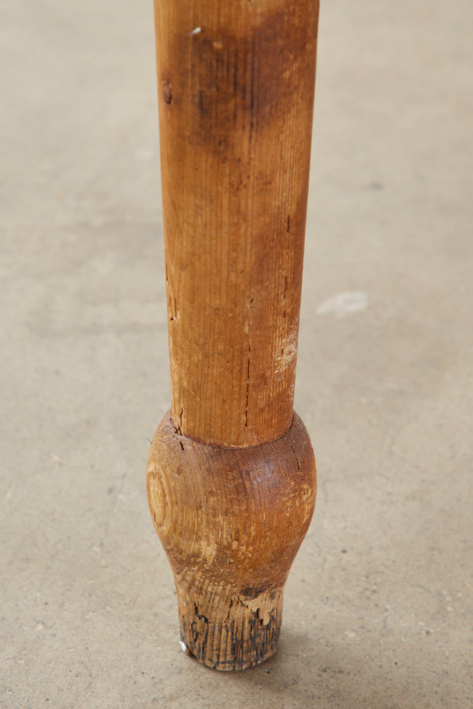 19th Century Country English Drop-Leaf Pine Farmhouse Dining Table