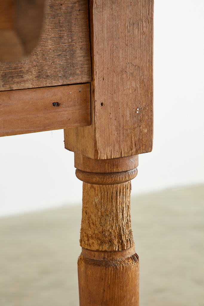 19th Century Country English Drop-Leaf Pine Farmhouse Dining Table