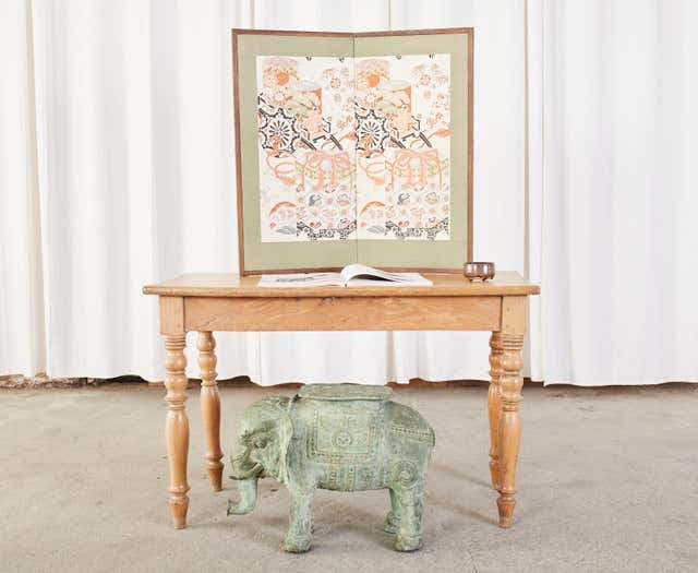 19th Century Country French Fruitwood Farmhouse Console Table