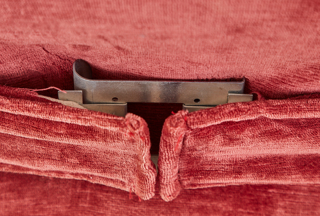 Mid-Century Harvey Probber Burger Bun Pink Velvet Settee