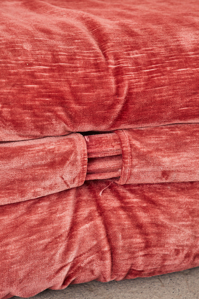 Mid-Century Harvey Probber Burger Bun Pink Velvet Settee