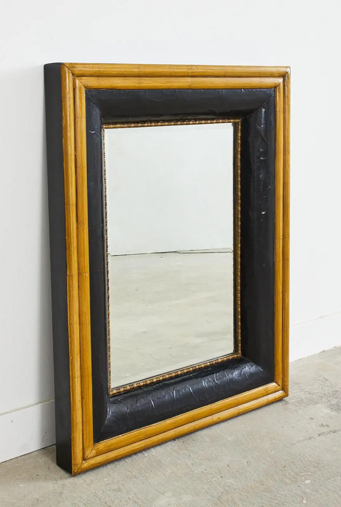 Portuguese Mirror with Faux Bamboo Trim