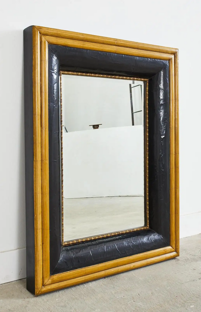 Portuguese Mirror with Faux Bamboo Trim