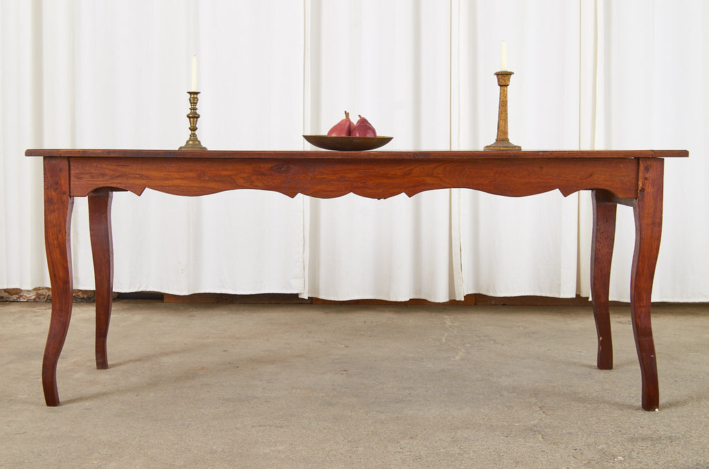 Country French Provincial Oak Farmhouse Dining Table or Console