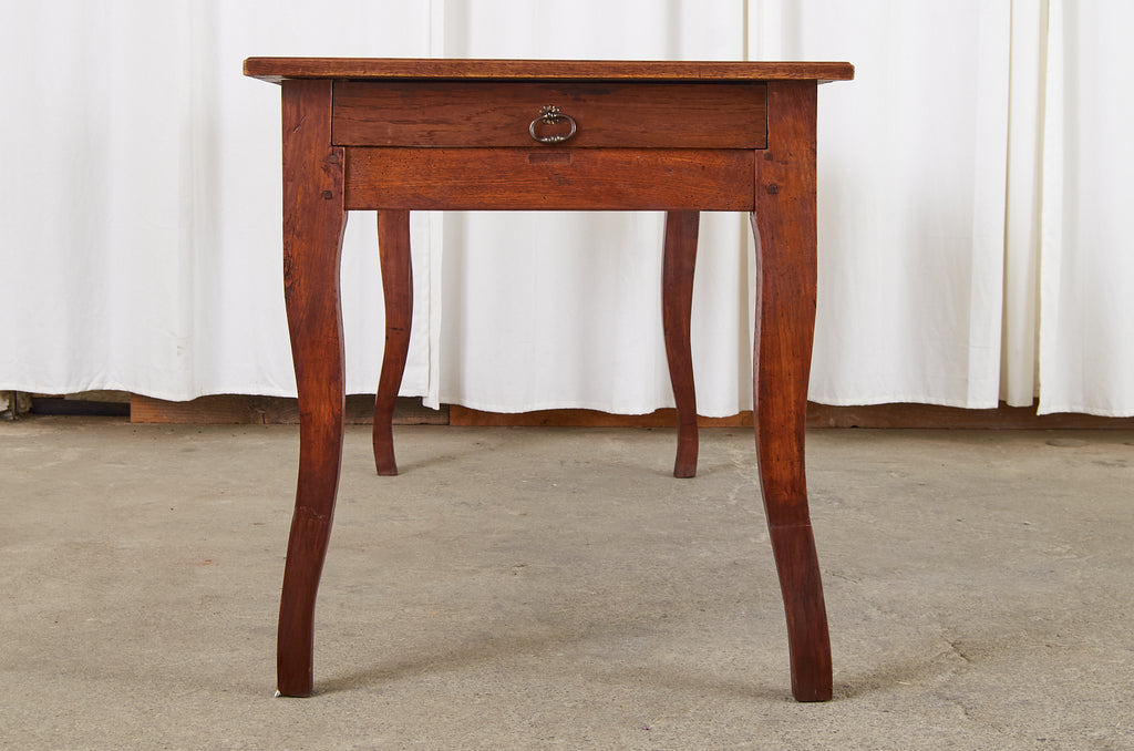 Country French Provincial Oak Farmhouse Dining Table or Console