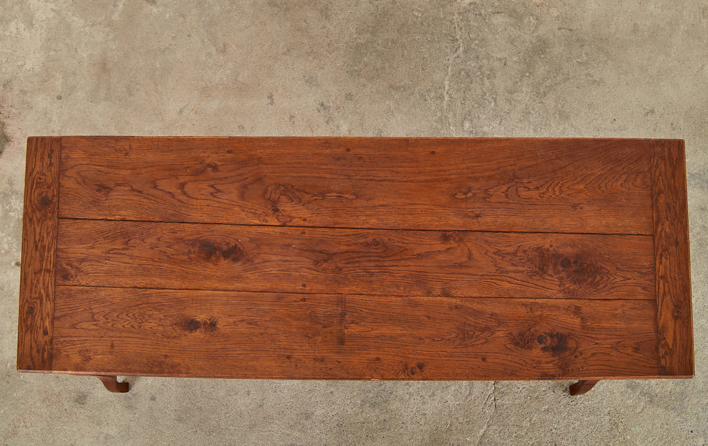 Country French Provincial Oak Farmhouse Dining Table or Console