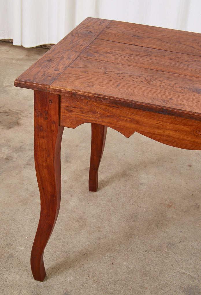 Country French Provincial Oak Farmhouse Dining Table or Console